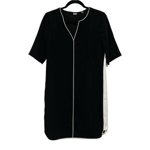 TAHARI NWT Black/White Short Sleeve Shift Dress S